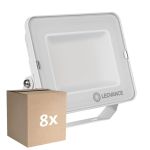 Flerpack 8x Ledvance LED Strålkastare Kompakt Vit 50W 5000lm 100D - 840 Kallvit | IP65 - Symmetrisk 