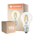 Flerpack 10x Ledvance Classic LED E27 Päron Filament Klar 3.4W 470lm - 827 Extra Varm Vit | Ersättare 40W