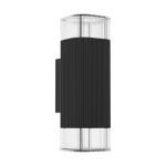 Eglo Vägglampa Castelnuovo Aluminium Svart Up & Down | IP65 - Passande för 1x GU10