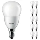 Flerpack 10x Philips Corepro LED Lustre E14 boll Matt 2.8W 250lm - 827 Extra Varm Vit | Ersättare 25W
