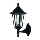 Eglo Vägglampa Duanera Svart | IP44 - Passande för 1x E27